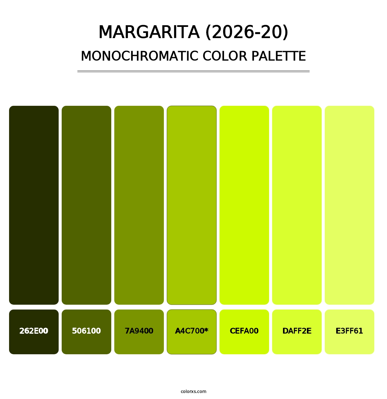Margarita (2026-20) - Monochromatic Color Palette