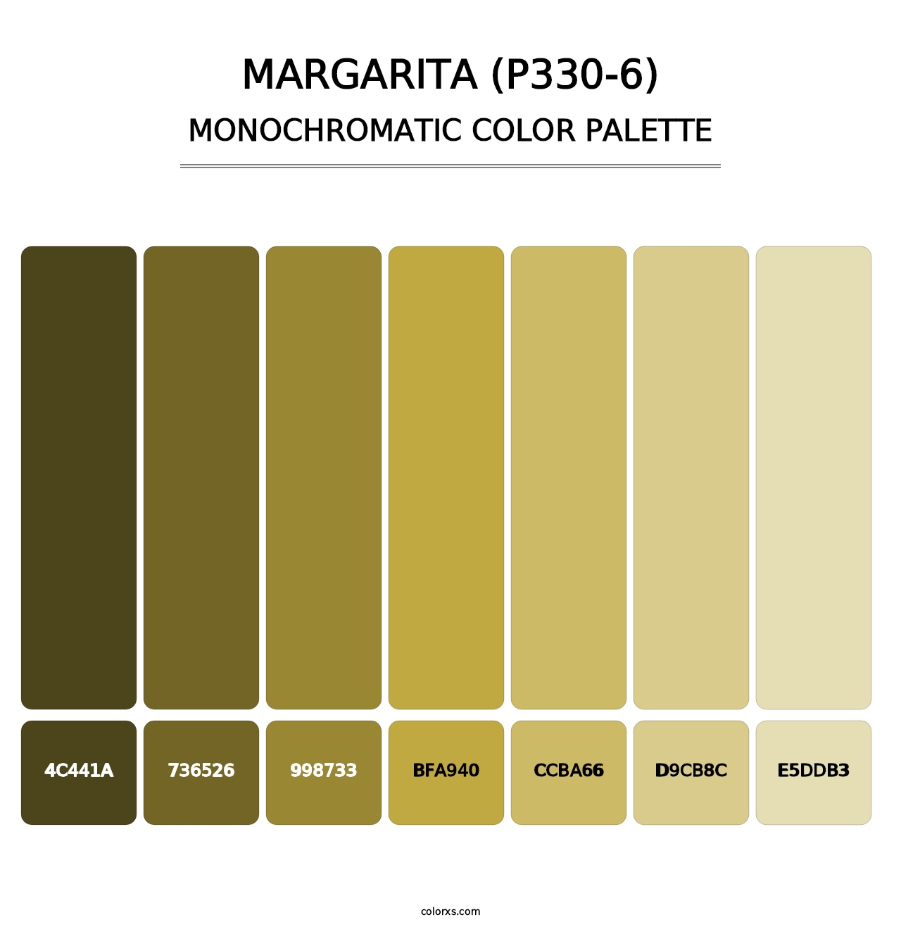 Margarita (P330-6) - Monochromatic Color Palette