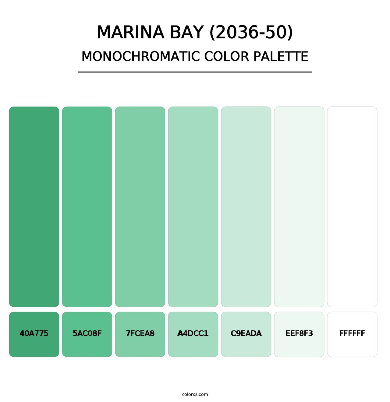 Marina Bay (2036-50) - Monochromatic Color Palette