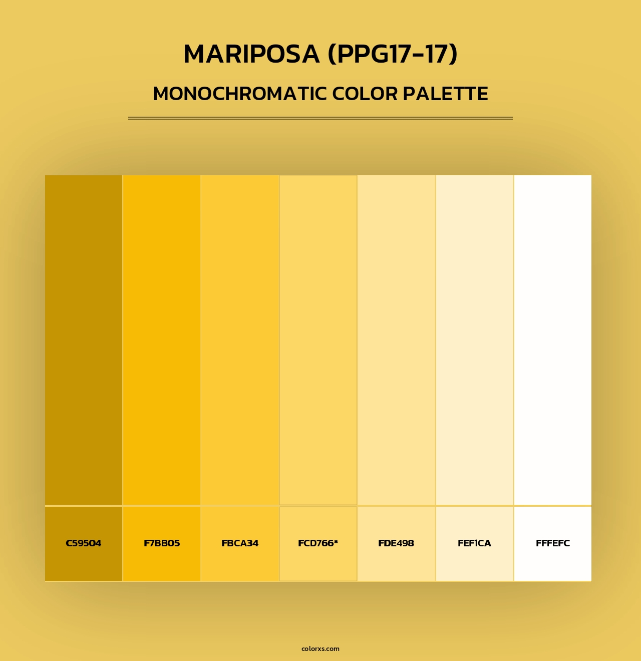 Mariposa (PPG17-17) - Monochromatic Color Palette