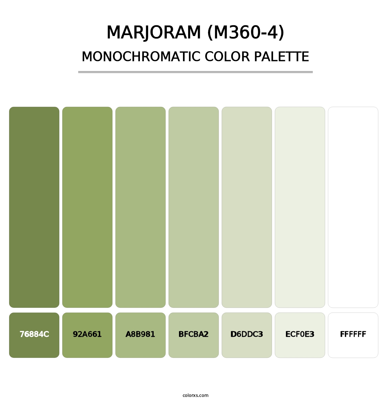 Marjoram (M360-4) - Monochromatic Color Palette