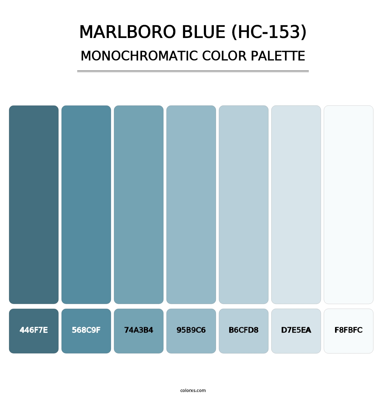 Marlboro Blue (HC-153) - Monochromatic Color Palette
