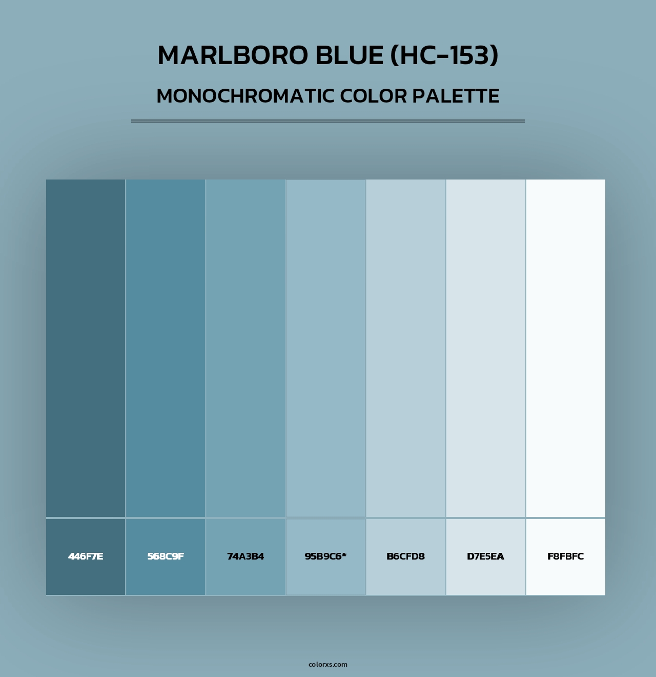 Marlboro Blue (HC-153) - Monochromatic Color Palette