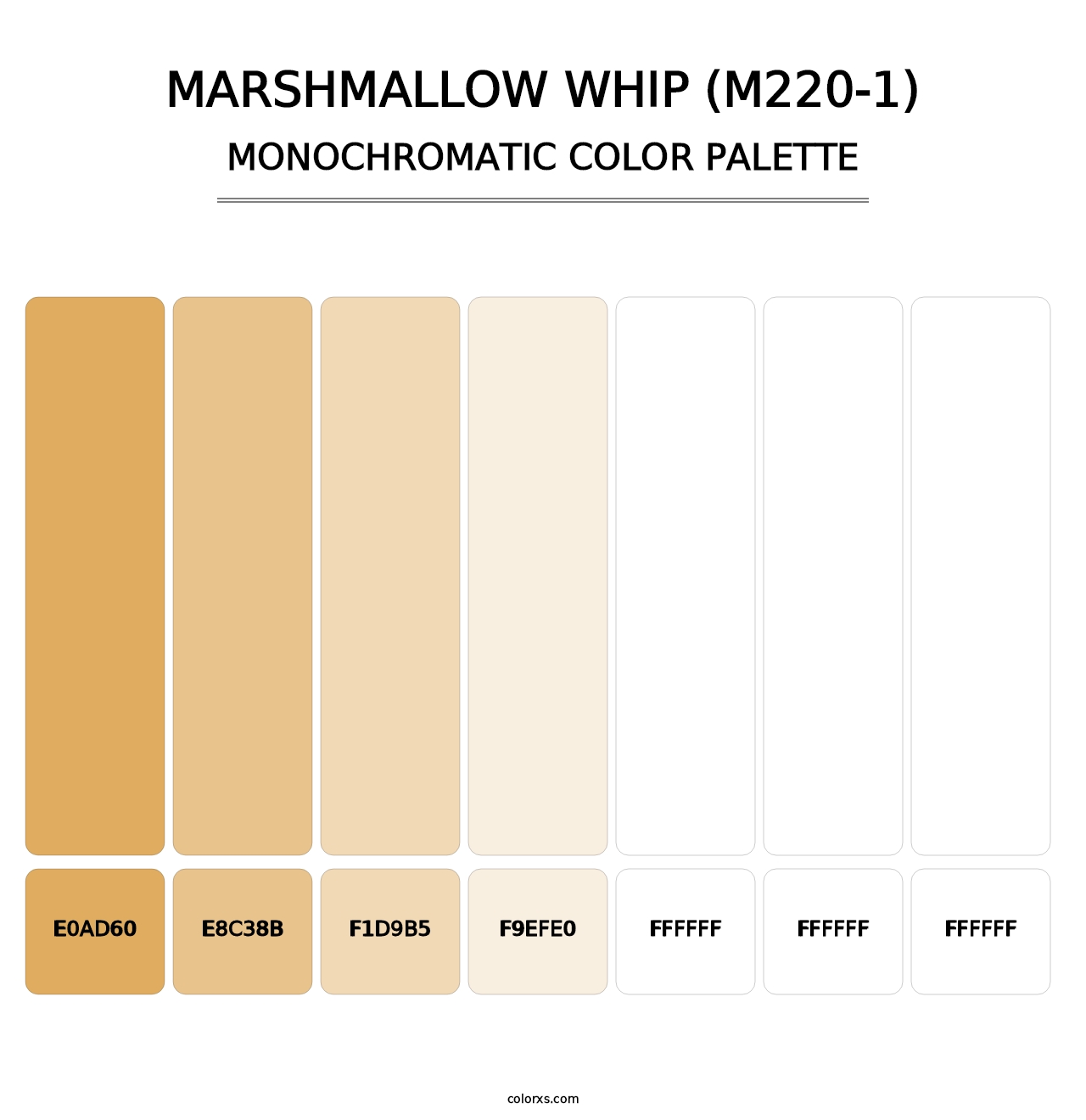 Marshmallow Whip (M220-1) - Monochromatic Color Palette