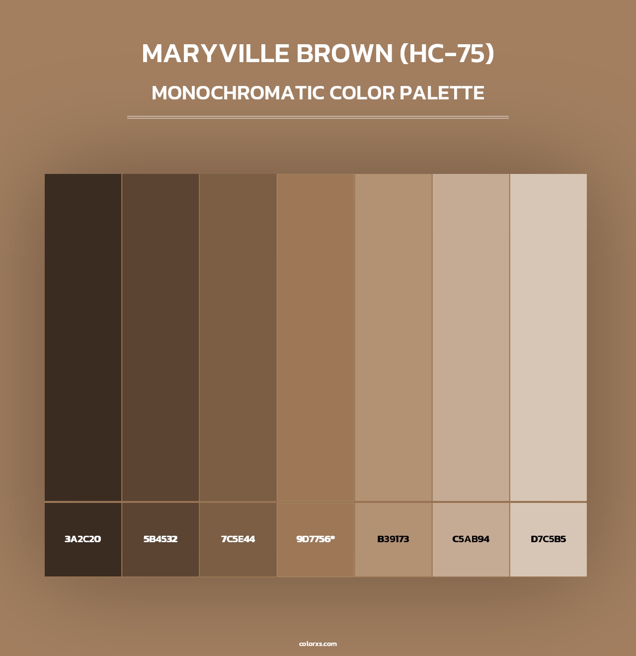 Maryville Brown (HC-75) - Monochromatic Color Palette