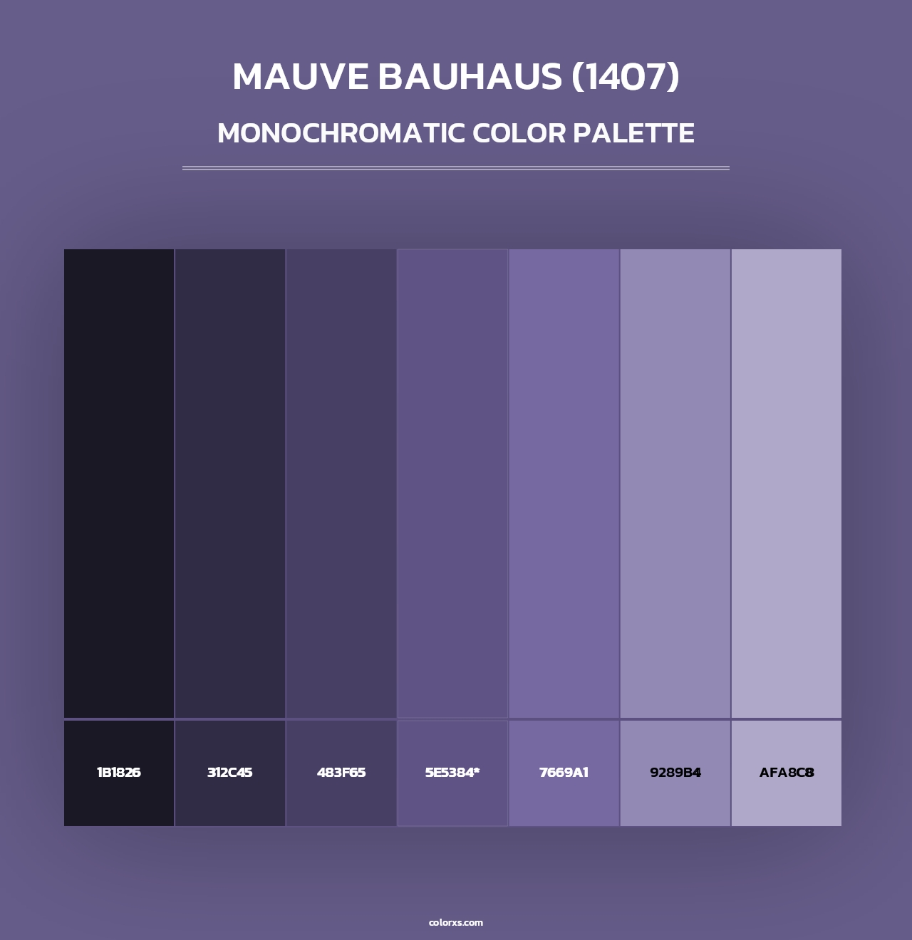 Mauve Bauhaus (1407) - Monochromatic Color Palette
