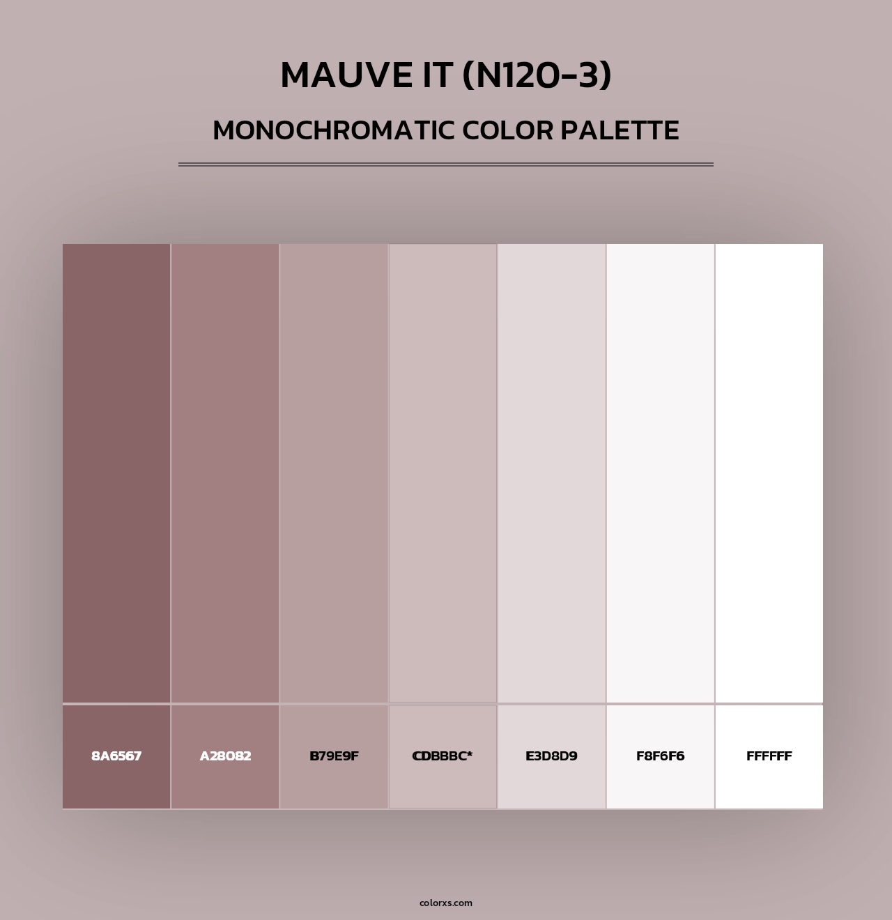 Mauve It (N120-3) - Monochromatic Color Palette