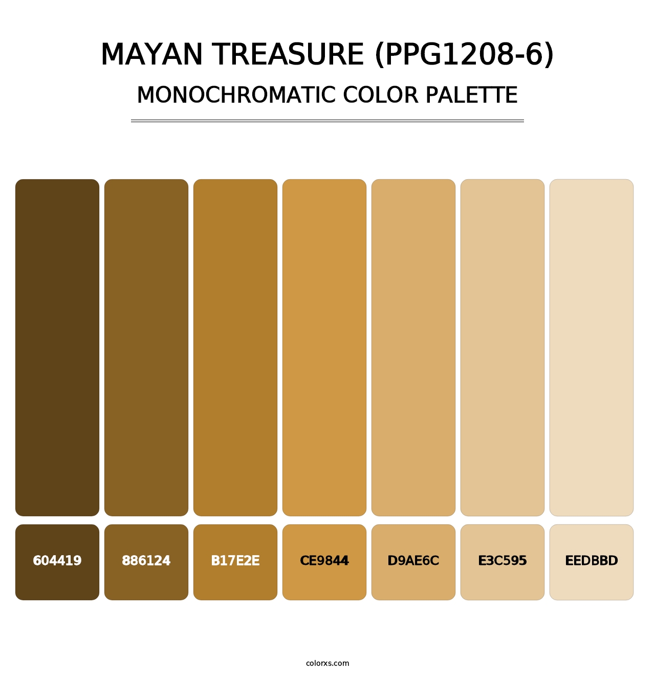 Mayan Treasure (PPG1208-6) - Monochromatic Color Palette