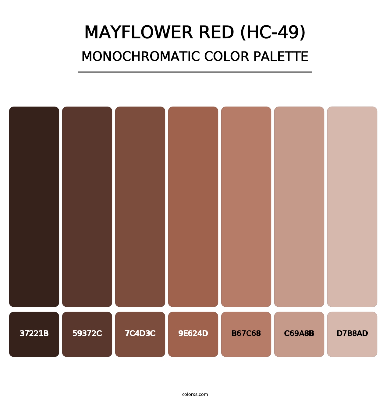 Mayflower Red (HC-49) - Monochromatic Color Palette