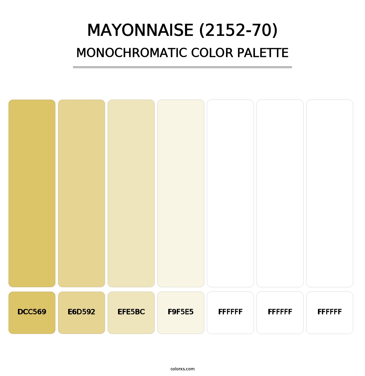 Mayonnaise (2152-70) - Monochromatic Color Palette