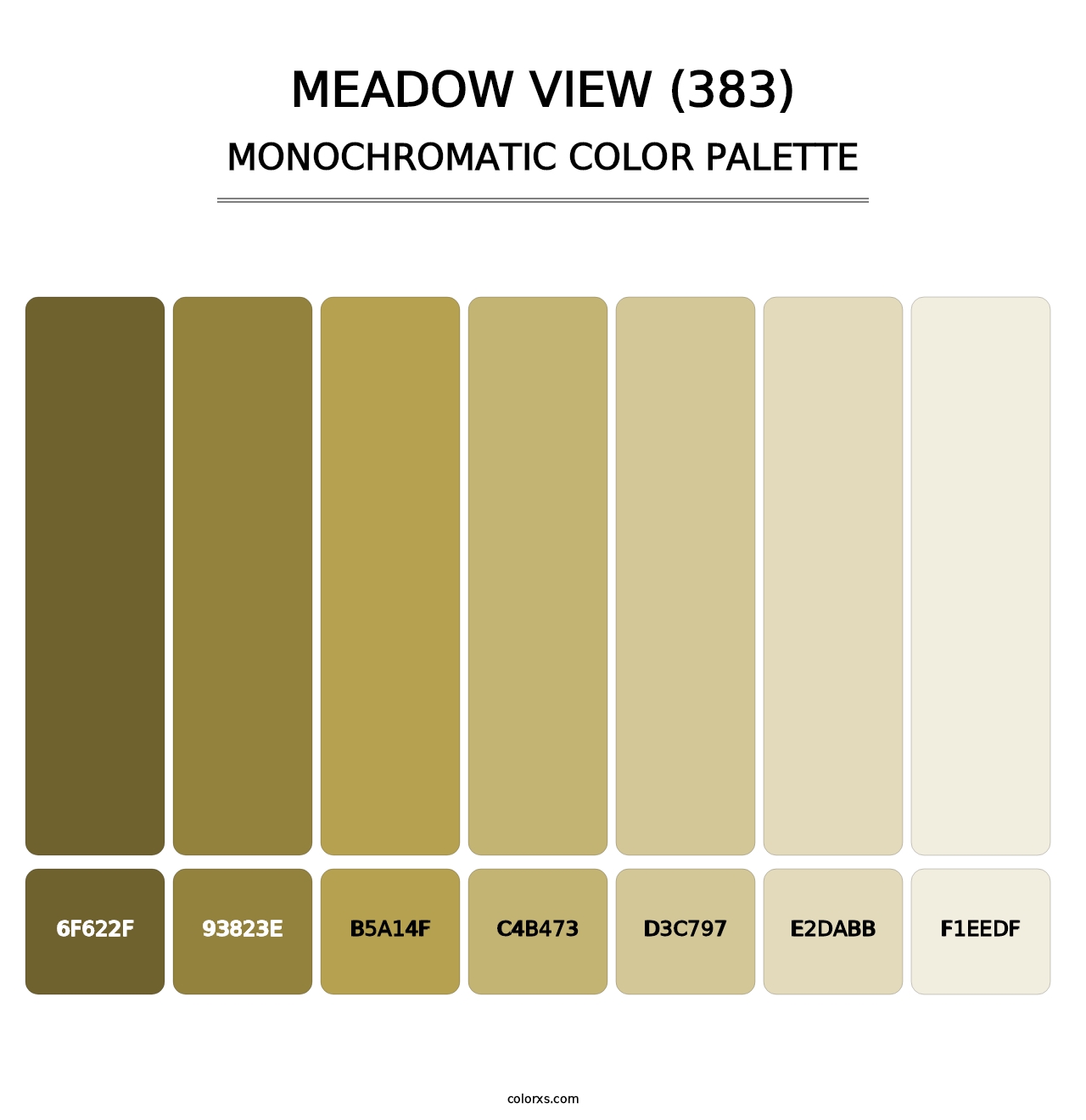 Meadow View (383) - Monochromatic Color Palette