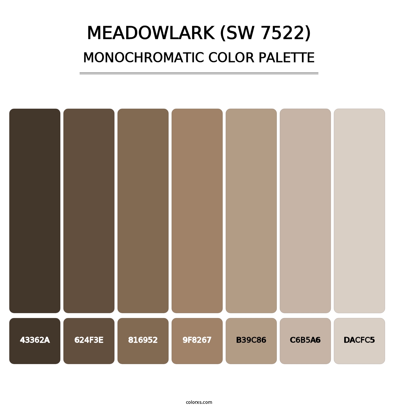 Meadowlark (SW 7522) - Monochromatic Color Palette