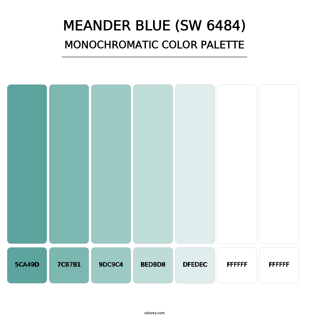 Meander Blue (SW 6484) - Monochromatic Color Palette