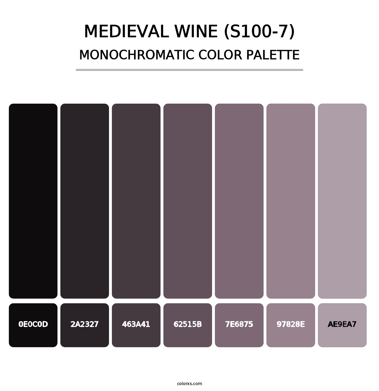Medieval Wine (S100-7) - Monochromatic Color Palette