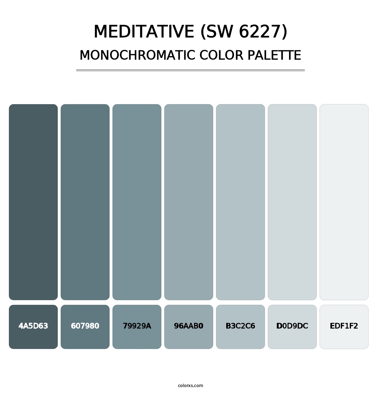 Meditative (SW 6227) - Monochromatic Color Palette