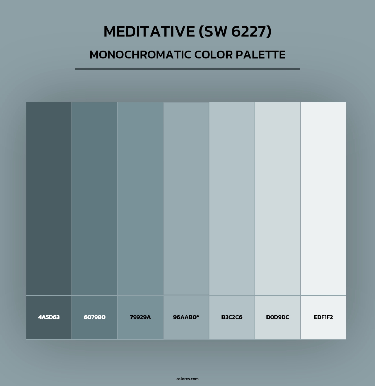Meditative (SW 6227) - Monochromatic Color Palette