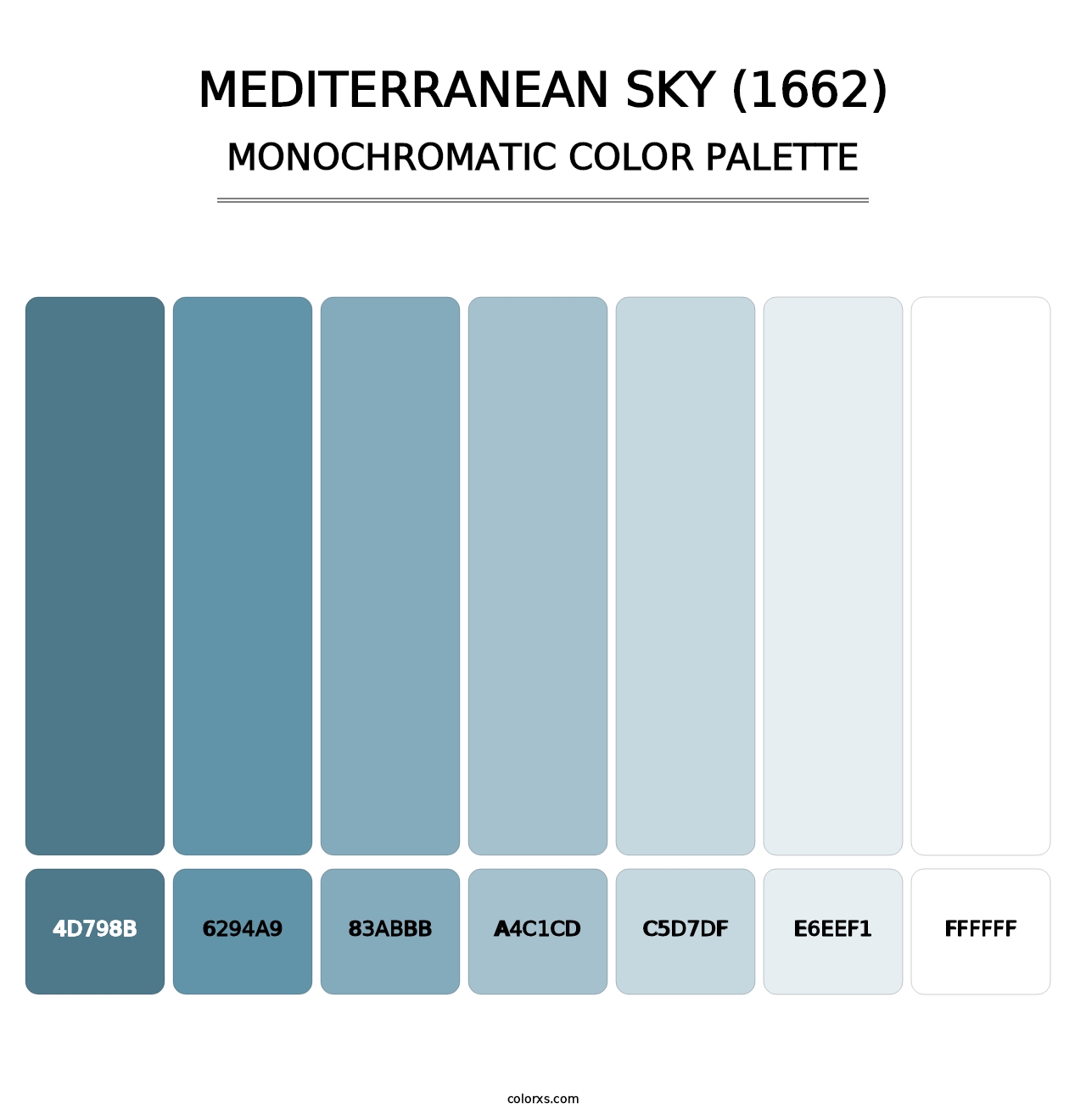 Mediterranean Sky (1662) - Monochromatic Color Palette