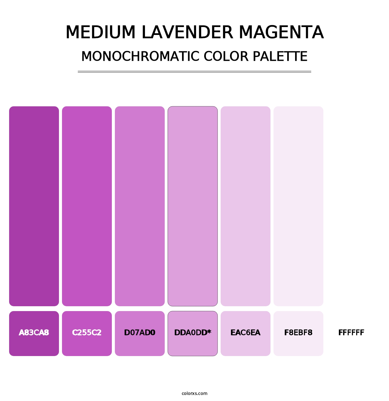 Medium Lavender Magenta - Monochromatic Color Palette