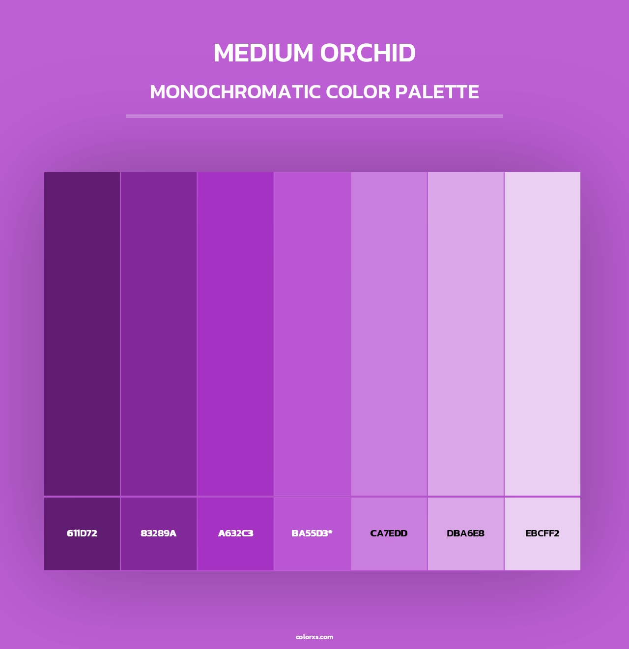 Medium Orchid - Monochromatic Color Palette