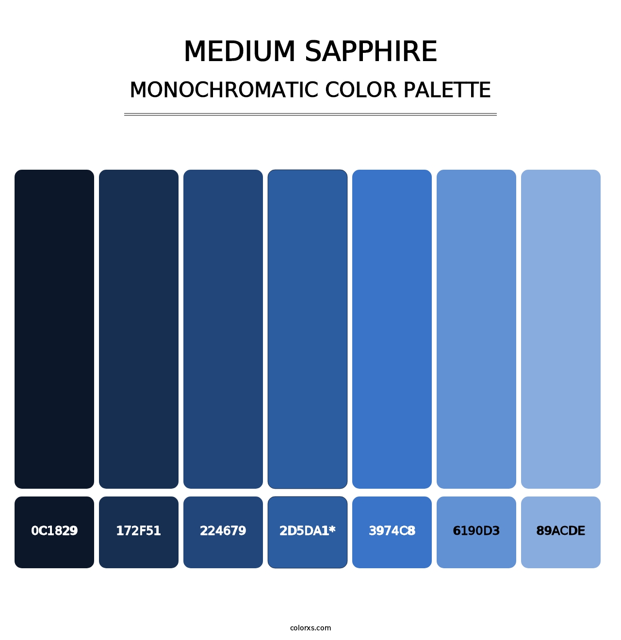 Medium Sapphire - Monochromatic Color Palette