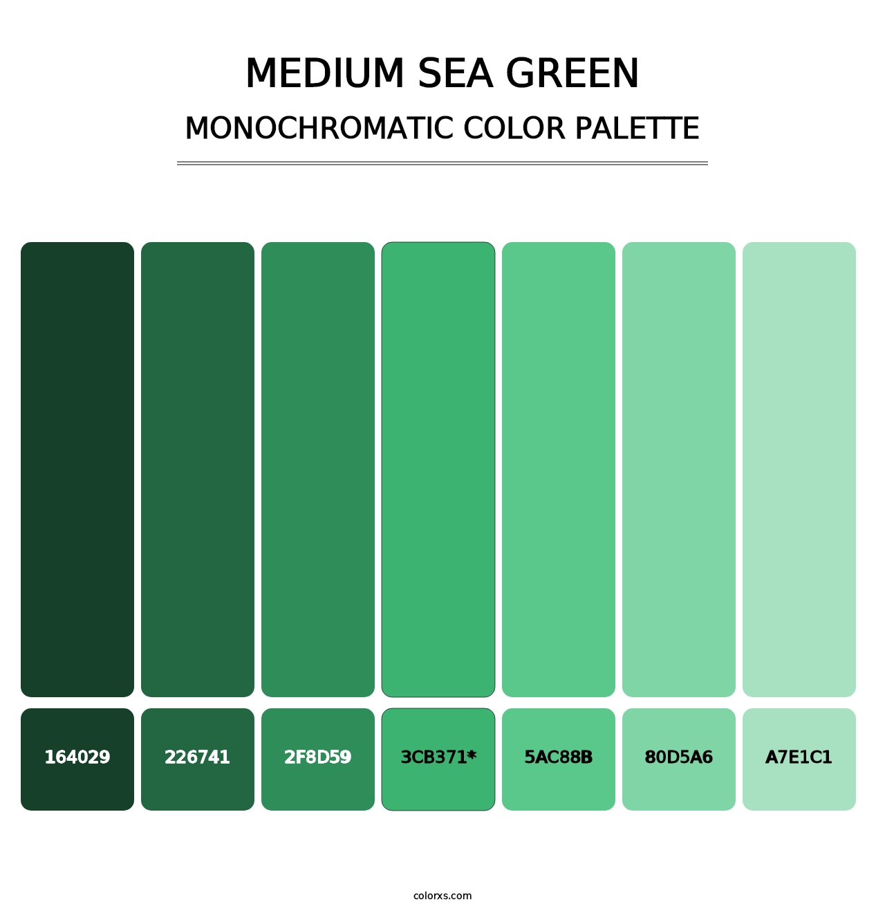 Medium Sea Green - Monochromatic Color Palette