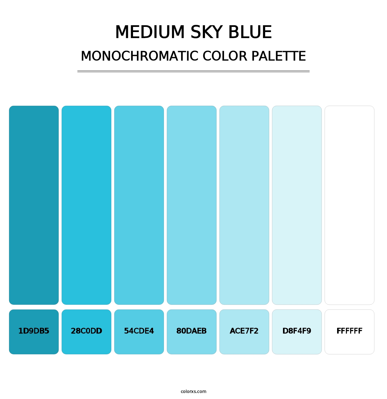 Medium Sky Blue - Monochromatic Color Palette