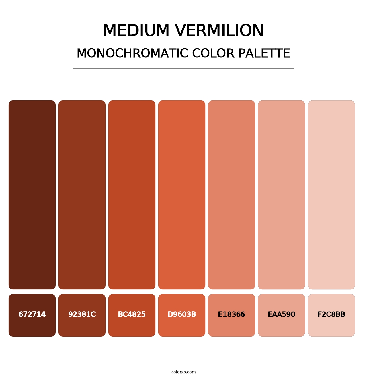 Medium Vermilion - Monochromatic Color Palette