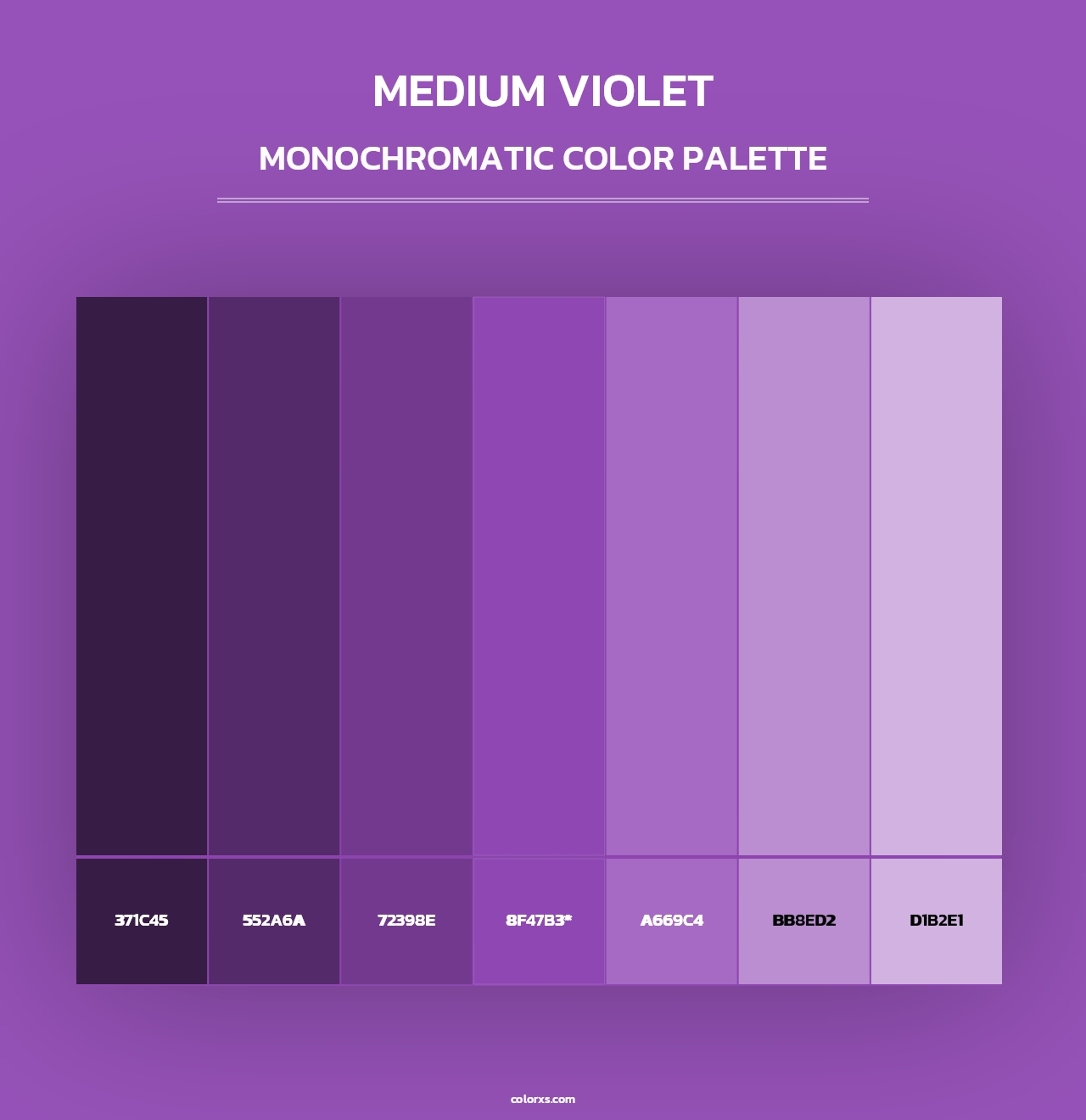 Medium Violet - Monochromatic Color Palette