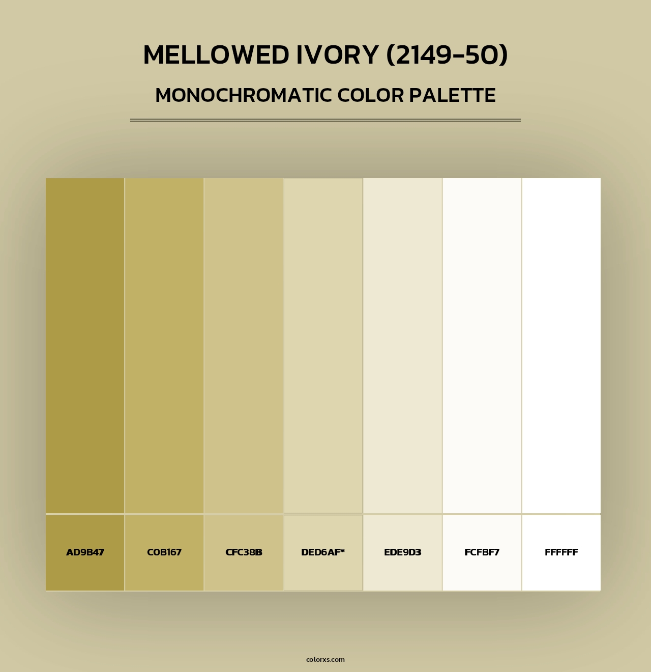 Mellowed Ivory (2149-50) - Monochromatic Color Palette