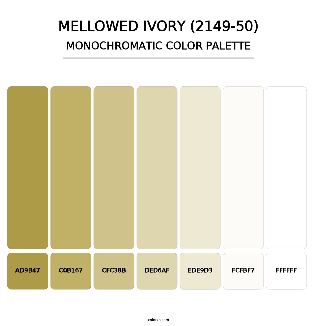 Mellowed Ivory (2149-50) - Monochromatic Color Palette