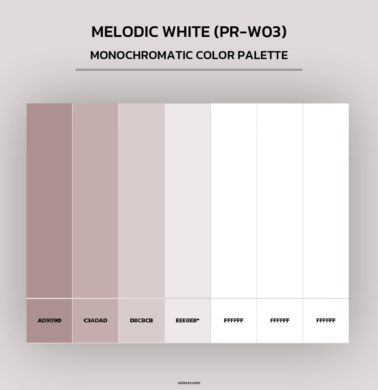 Melodic White (PR-W03) - Monochromatic Color Palette