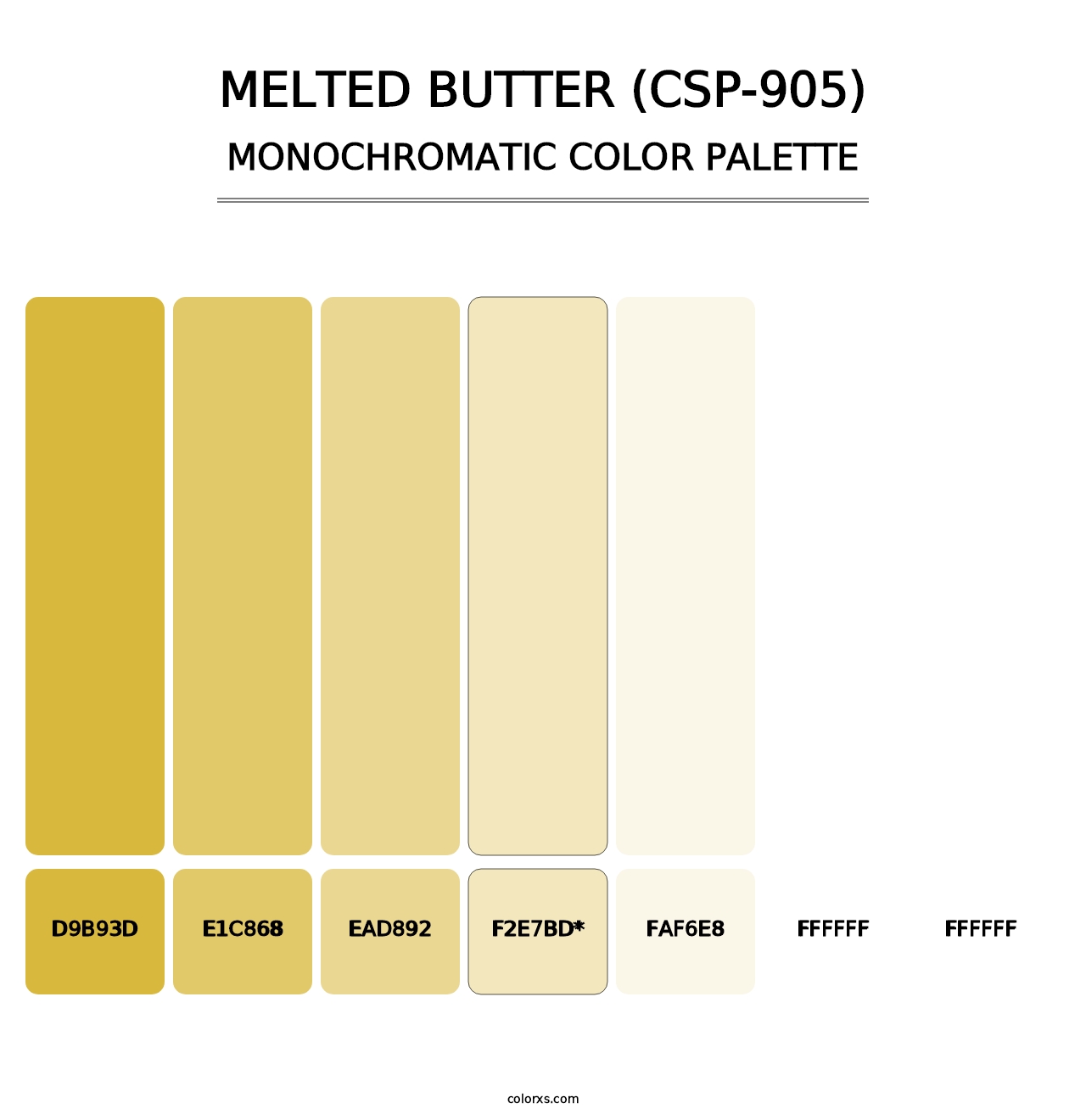 Melted Butter (CSP-905) - Monochromatic Color Palette