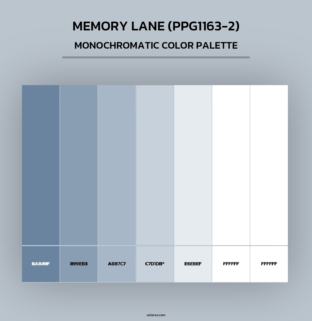 Memory Lane (PPG1163-2) - Monochromatic Color Palette