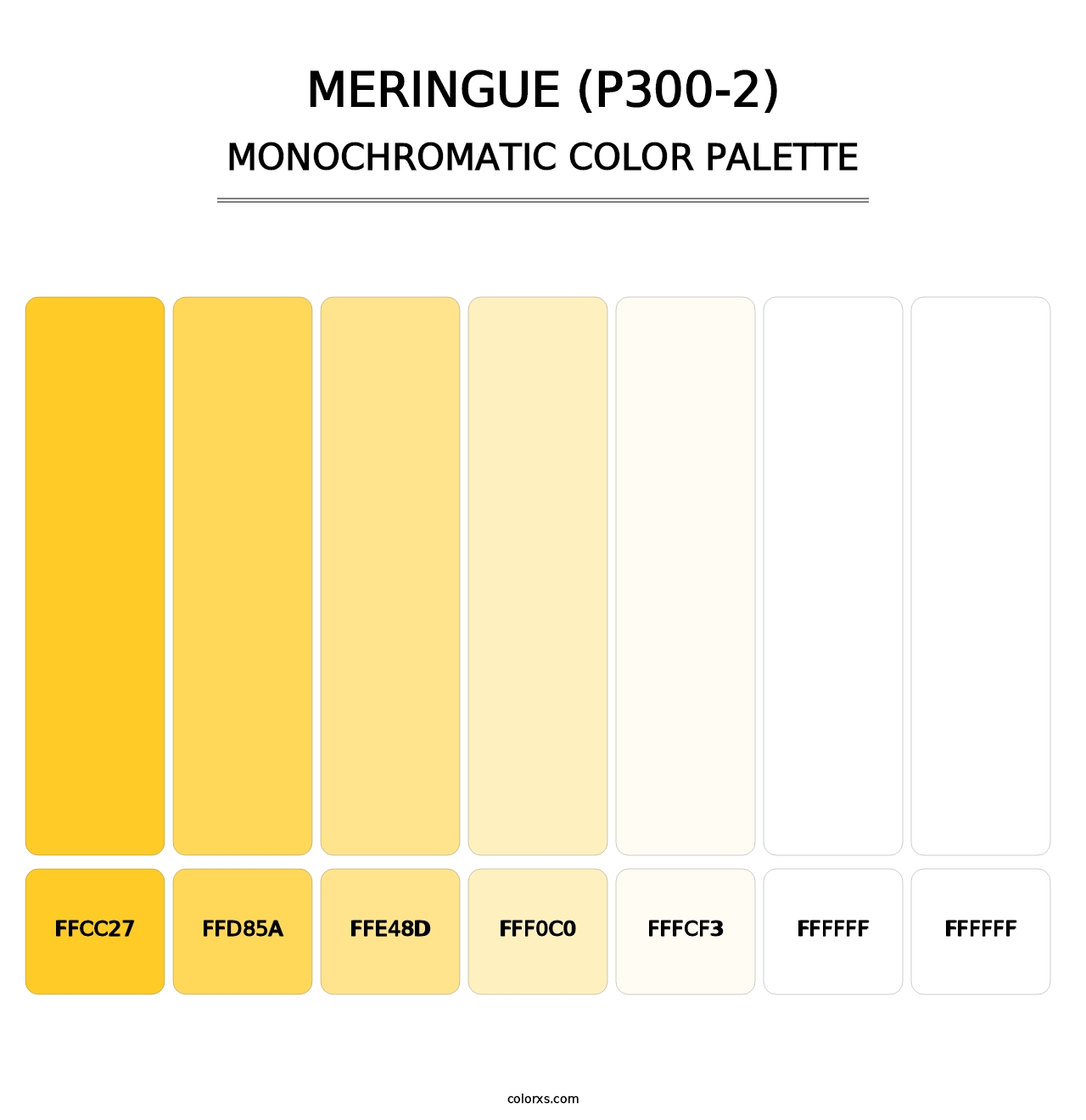 Meringue (P300-2) - Monochromatic Color Palette