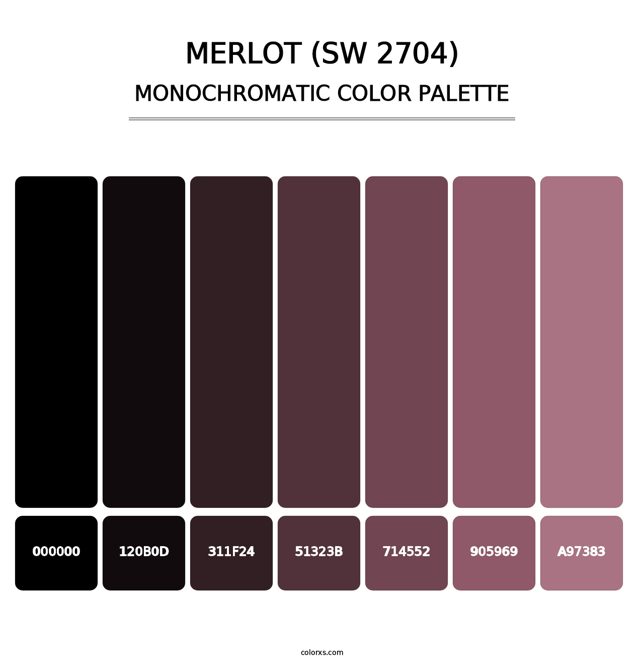 Merlot (SW 2704) - Monochromatic Color Palette