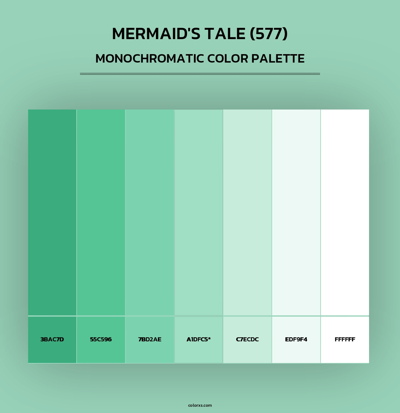 Mermaid's Tale (577) - Monochromatic Color Palette