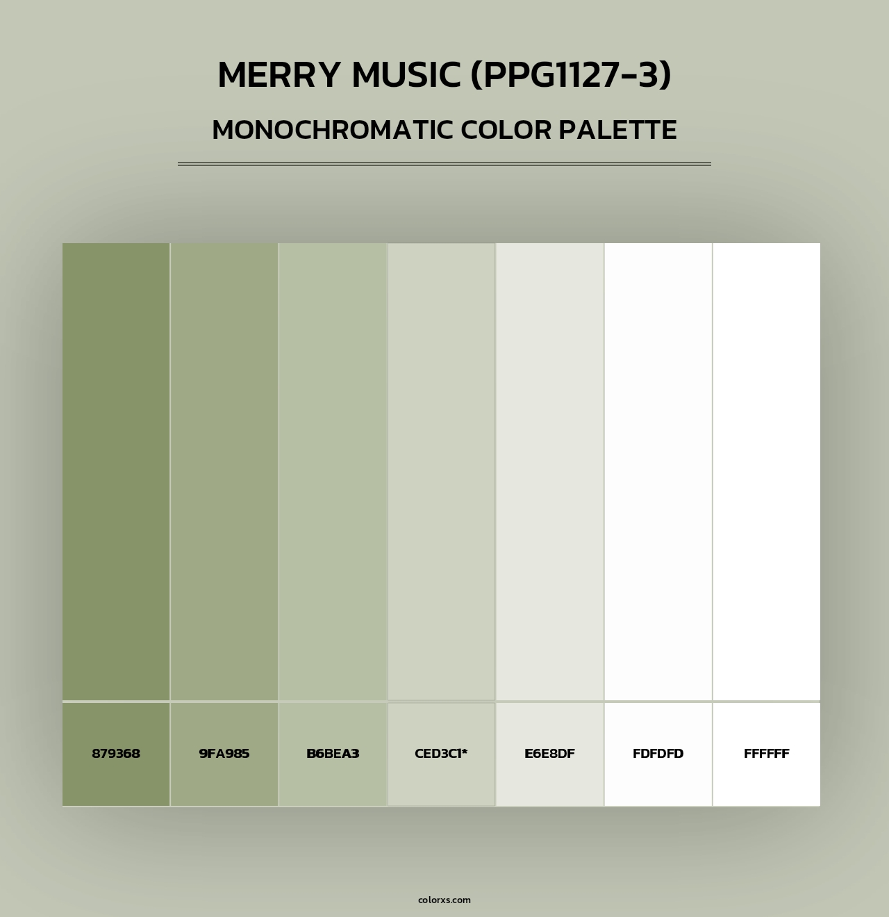 Merry Music (PPG1127-3) - Monochromatic Color Palette
