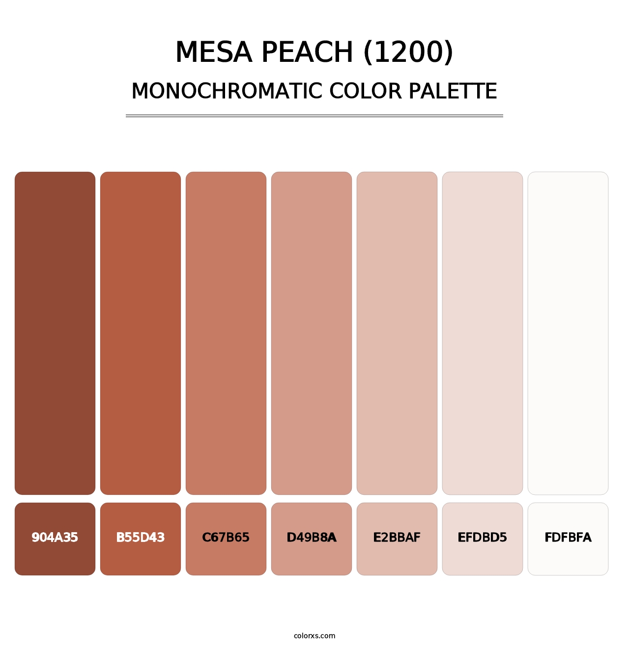 Mesa Peach (1200) - Monochromatic Color Palette