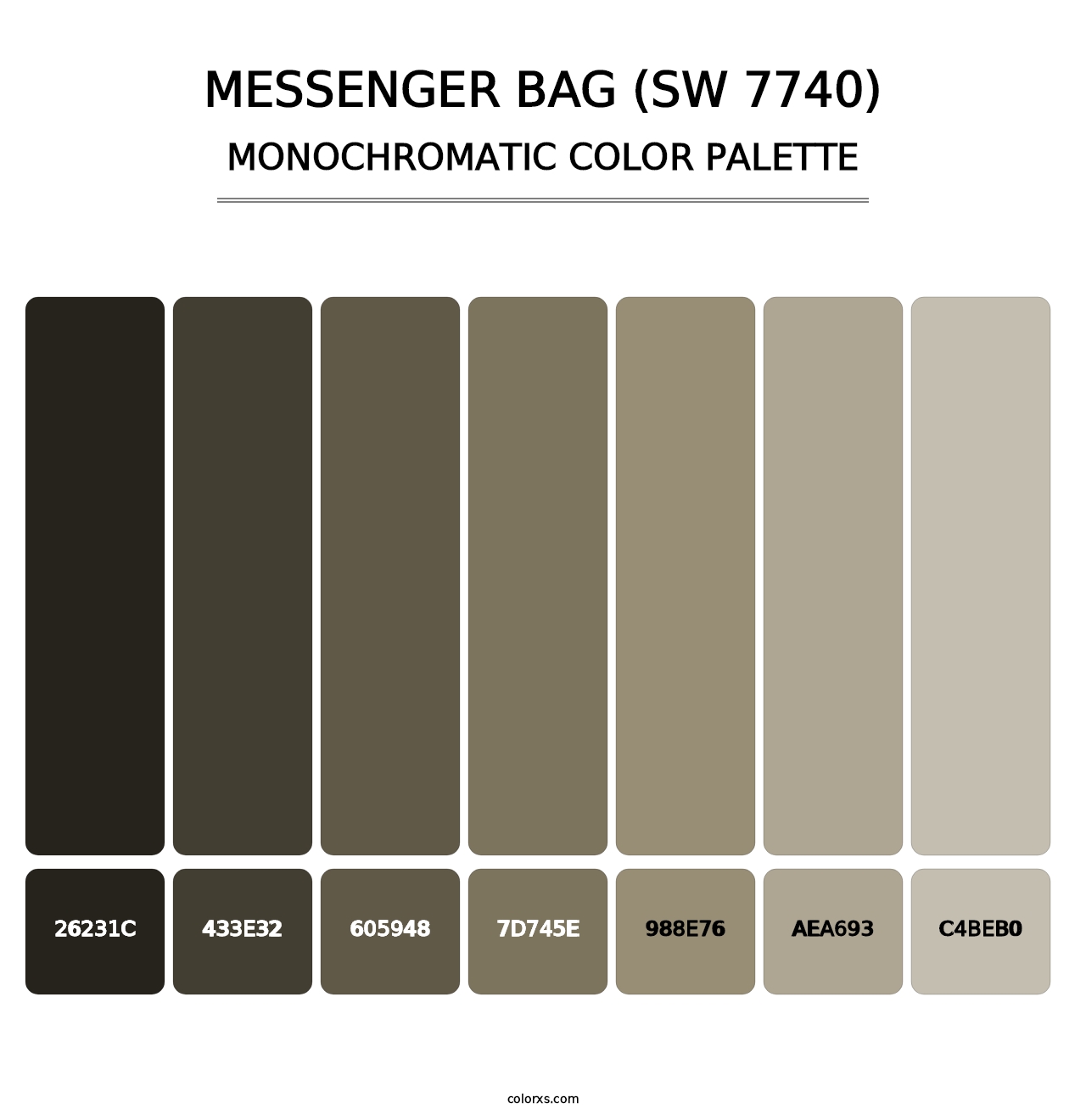 Messenger Bag (SW 7740) - Monochromatic Color Palette