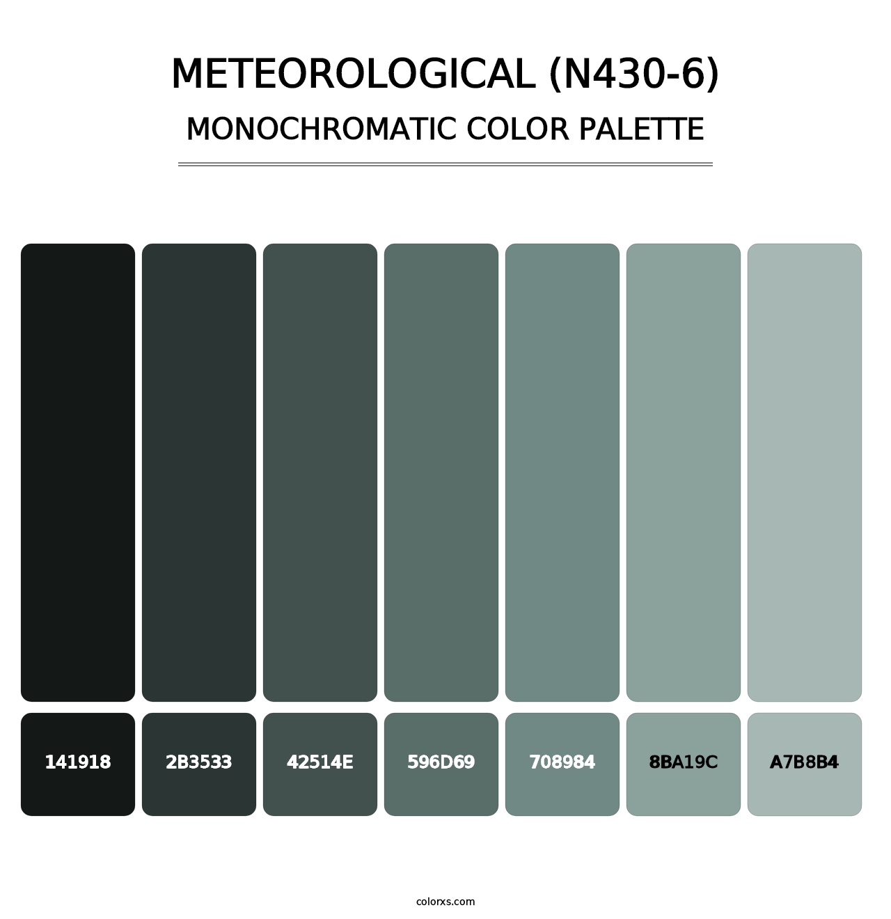 Meteorological (N430-6) - Monochromatic Color Palette