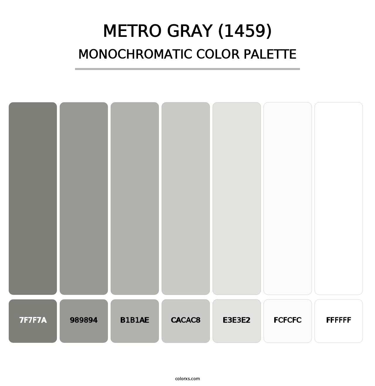 Metro Gray (1459) - Monochromatic Color Palette