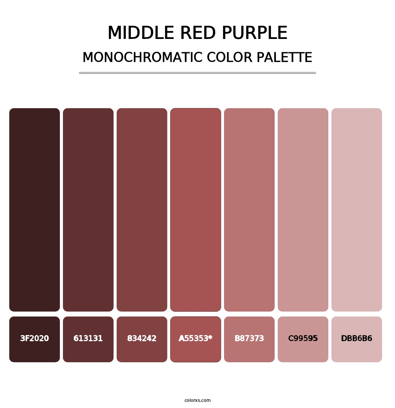 Middle Red Purple - Monochromatic Color Palette
