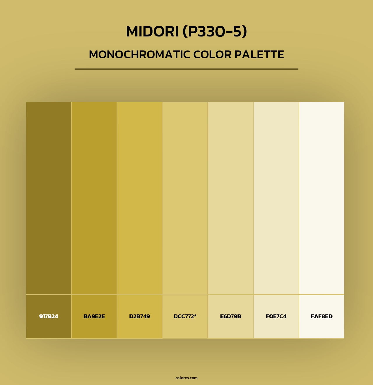 Midori (P330-5) - Monochromatic Color Palette