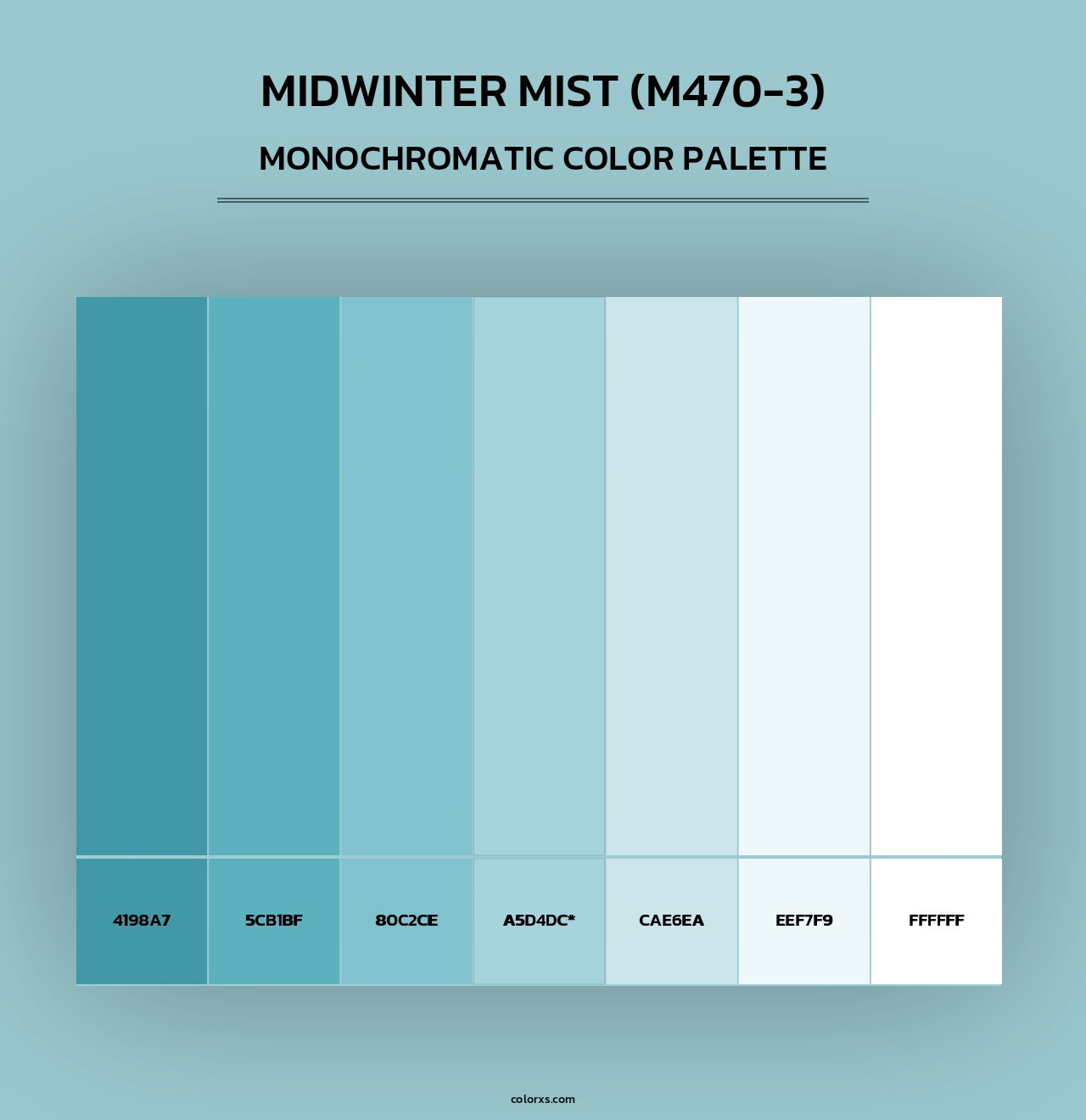 Midwinter Mist (M470-3) - Monochromatic Color Palette