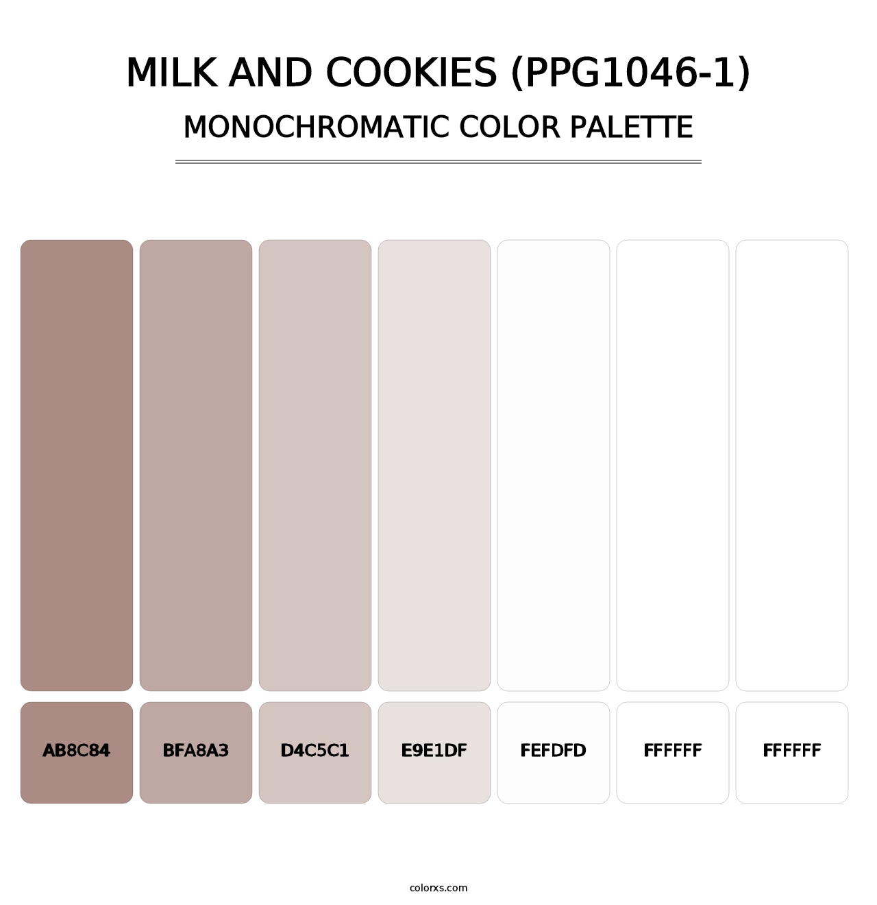 Milk And Cookies (PPG1046-1) - Monochromatic Color Palette