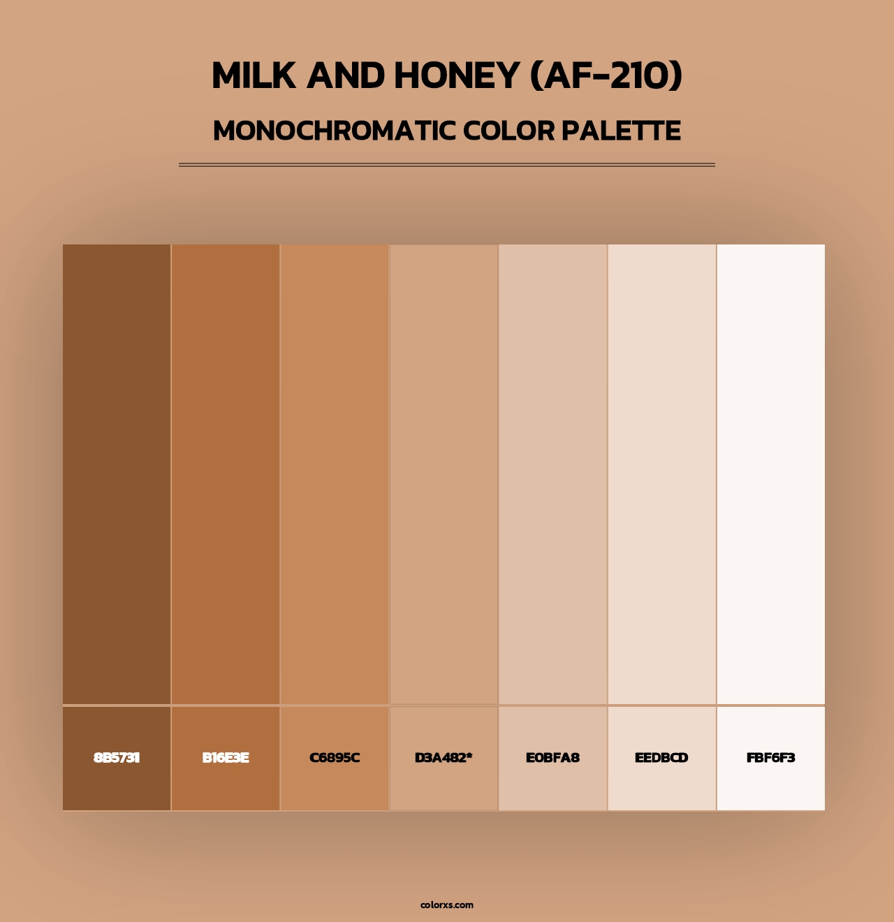 Milk and Honey (AF-210) - Monochromatic Color Palette