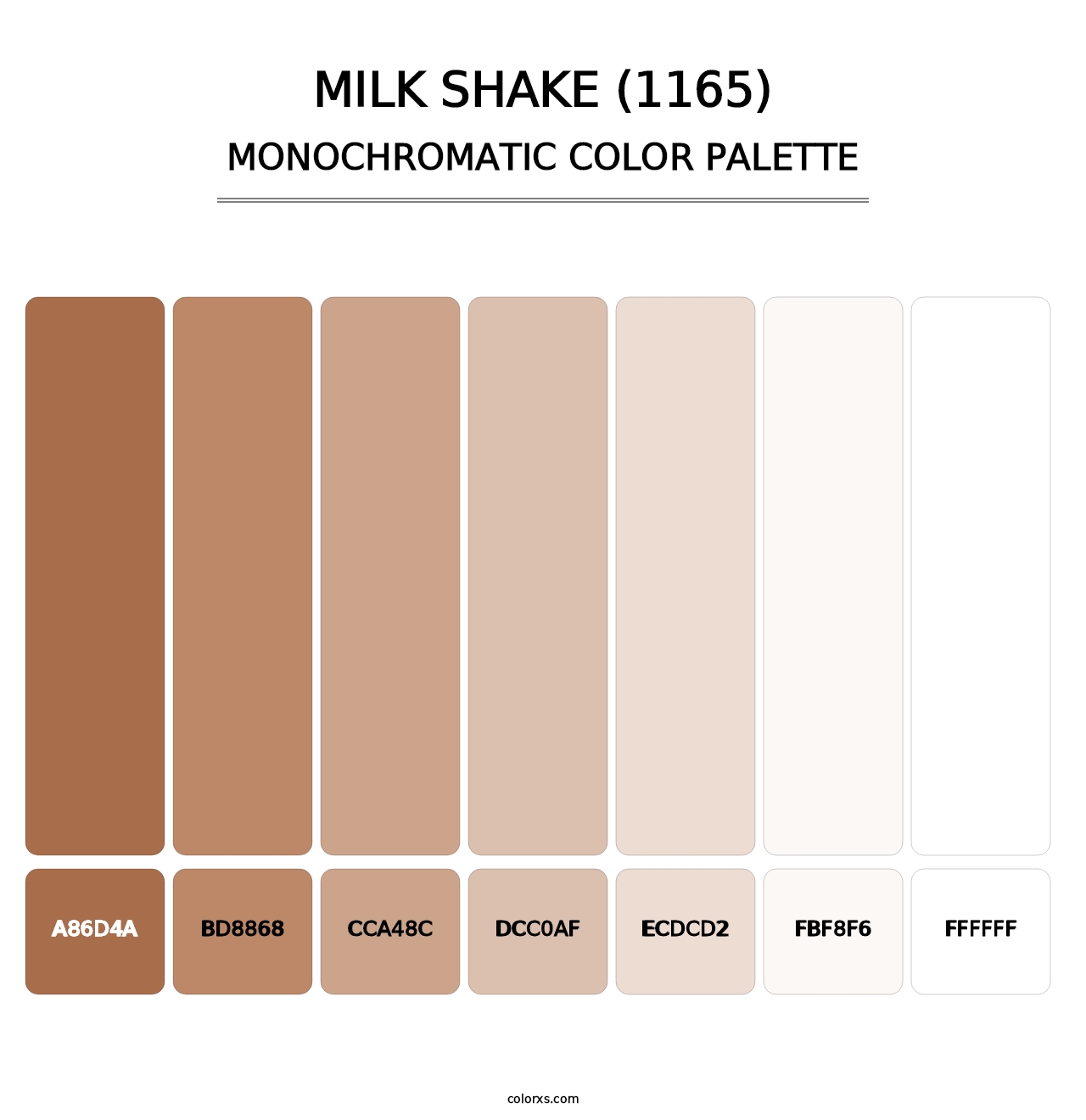 Milk Shake (1165) - Monochromatic Color Palette