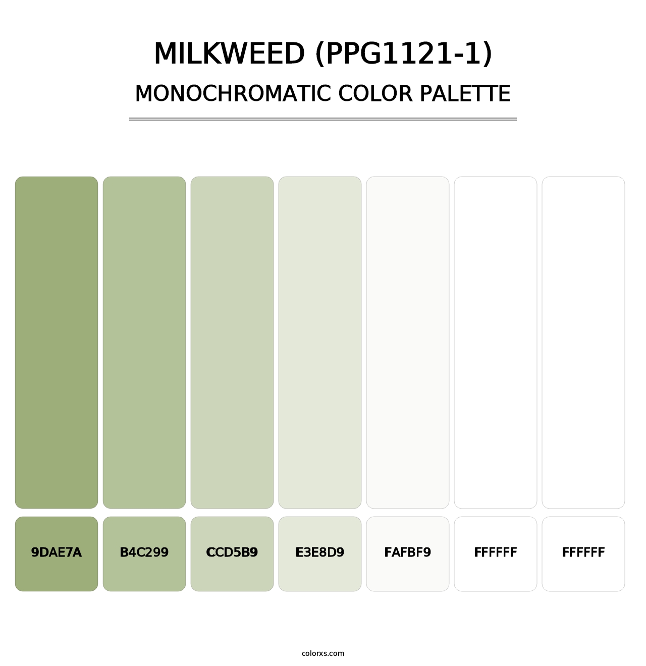 Milkweed (PPG1121-1) - Monochromatic Color Palette