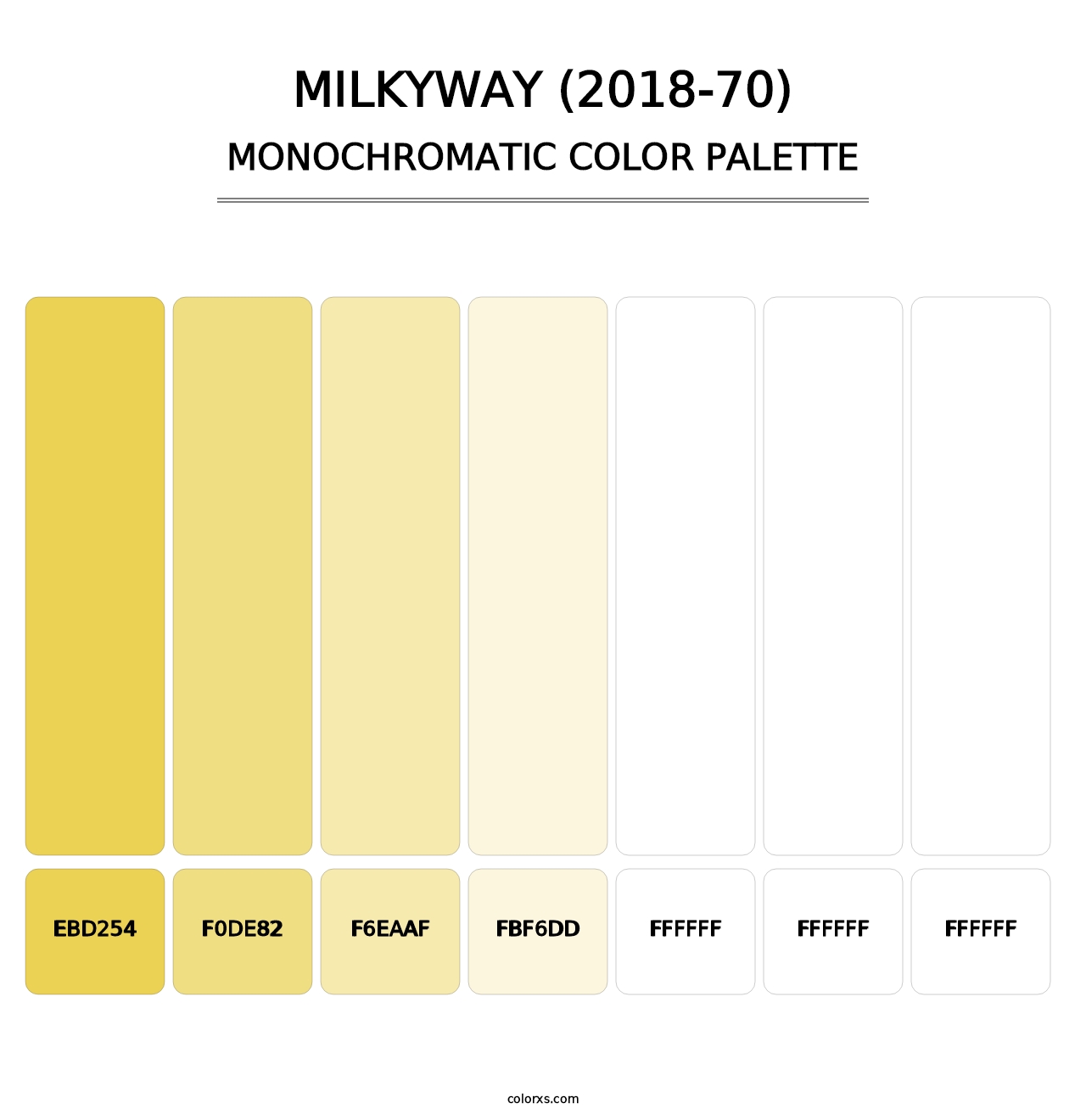 Milkyway (2018-70) - Monochromatic Color Palette