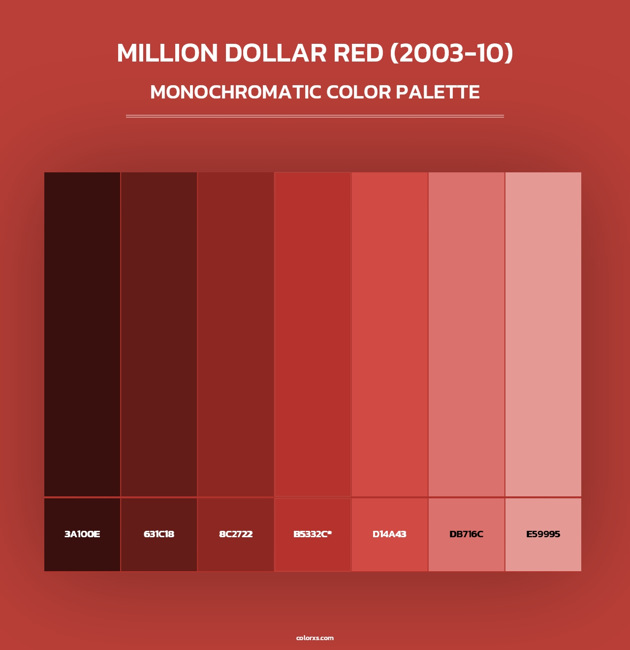Million Dollar Red (2003-10) - Monochromatic Color Palette